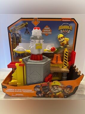 Rubble Crew Launch and Spin Spaceship Paw Patrol Play Set NEW